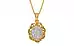 Gold Ceylon White Sapphire Pendant Rare Quality (P5)