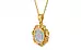 Gold Ceylon White Sapphire Pendant Rare Quality (P5)