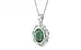 Sterling Silver Emerald Pendant Fine Quality (P5)
