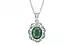 Sterling Silver Emerald Pendant Fine Quality (P5)