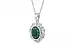 Sterling Silver Emerald Pendant Prime Quality (P5)