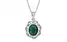 Sterling Silver Emerald Pendant Prime Quality (P5)