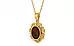 Gold Hessonite Garnet Pendant Fine Quality (P5)