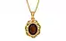 Gold Hessonite Garnet Pendant Fine Quality (P5)