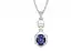 Sterling Silver Thailand Blue Sapphire Pendant Fine Quality (P6)