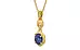 Gold Thailand Blue Sapphire Pendant Fine Quality (P6)