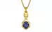 Gold Thailand Blue Sapphire Pendant Fine Quality (P6)