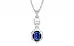 Sterling Silver Thailand Blue Sapphire Pendant Limited Quality (P6)