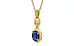 Gold Thailand Blue Sapphire Pendant Limited Quality (P6)