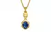 Gold Thailand Blue Sapphire Pendant Limited Quality (P6)