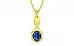 Panchdhatu Thailand Blue Sapphire Pendant Limited Quality (P6)