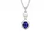 Sterling Silver Thailand Blue Sapphire Pendant Prime Quality (P6)