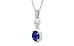 Sterling Silver Thailand Blue Sapphire Pendant Prime Quality (P6)
