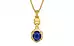 Gold Thailand Blue Sapphire Pendant Prime Quality (P6)