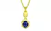 Panchdhatu Thailand Blue Sapphire Pendant Prime Quality (P6)