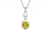Sterling Silver Thailand Yellow Sapphire Pendant Rare Quality (P6)