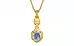 Gold Ceylon Blue Sapphire Pendant Fine Quality (P6)
