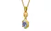 Gold Ceylon Blue Sapphire Pendant Fine Quality (P6)