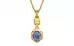Gold Ceylon Blue Sapphire Pendant Prime Quality (P6)