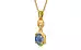Gold Ceylon Blue Sapphire Pendant Prime Quality (P6)