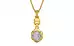 Gold Ceylon White Sapphire Pendant Fine Quality (P6)
