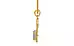 Gold Ceylon White Sapphire Pendant Fine Quality (P6)