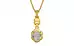 Gold Ceylon White Sapphire Pendant Prime Quality (P6)