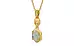Gold Ceylon White Sapphire Pendant Prime Quality (P6)