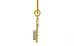 Gold Ceylon White Sapphire Pendant Prime Quality (P6)