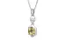 Sterling Silver Ceylon Yellow Sapphire Pendant Fine Quality (P6)