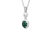 Sterling Silver Emerald Pendant Prime Quality (P6)