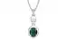Sterling Silver Emerald Pendant Prime Quality (P6)