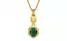 Gold Emerald Pendant Prime Quality (P6)