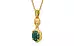 Gold Emerald Pendant Prime Quality (P6)