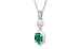 Sterling Silver Emerald Pendant Rare Quality (P6)