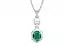Sterling Silver Emerald Pendant Rare Quality (P6)