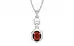 Sterling Silver Hessonite Garnet Pendant Prime Quality (P6)
