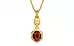 Gold Hessonite Garnet Pendant Rare Quality (P6)