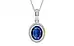 Sterling Silver Thailand Blue Sapphire Pendant Limited Quality (P7)