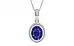 Sterling Silver Thailand Blue Sapphire Pendant Prime Quality (P7)