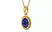 Gold Thailand Blue Sapphire Pendant Prime Quality (P7)
