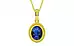Panchdhatu Thailand Blue Sapphire Pendant Rare Quality (P7)