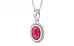 Sterling Silver Ruby Pendant Fine Quality (P7)