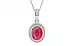 Sterling Silver Ruby Pendant Fine Quality (P7)