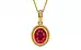 Gold Ruby Pendant Rare Quality (P7)