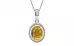 Sterling Silver Thailand Yellow Sapphire Pendant Prime Quality (P7)