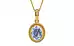 Gold Ceylon Blue Sapphire Pendant Fine Quality (P7)
