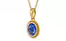 Gold Ceylon Blue Sapphire Pendant Limited Quality (P7)