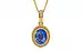 Gold Ceylon Blue Sapphire Pendant Limited Quality (P7)