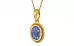 Gold Ceylon Blue Sapphire Pendant Prime Quality (P7)